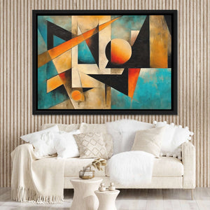 Azul Chaos - Large Abstract Canvas Print