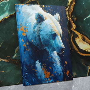 Azul Running Bear - Bear Wall Art in Black Frame
