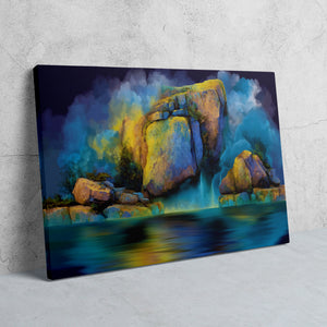 Azure Cliffs Rising - Luxury Wall Art