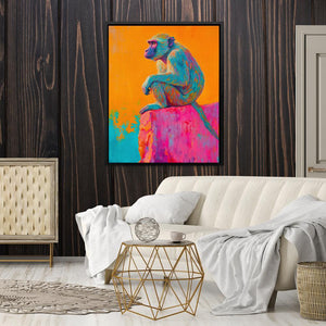 Baboon on the Ledge - Luxury Wall Art