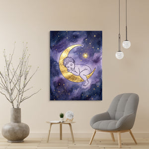 Baby Golden Moon โ baby golden moon sq beige wall 1port flush print