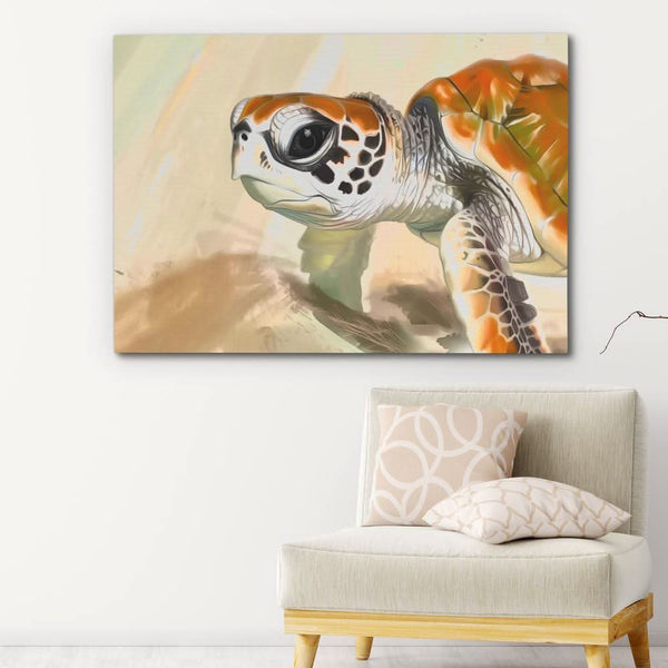 Baby Turtle in a room