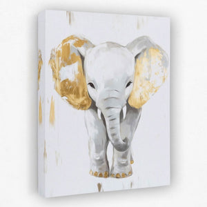 Baby White Elephant - Animals Canvas Wall Art