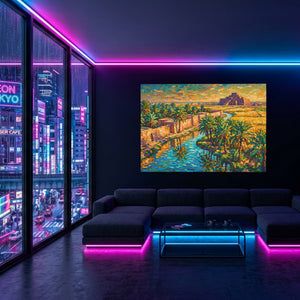 Babylon Golden Hour โ Babylon Golden Hour Blue Pink Neon Room Land 14