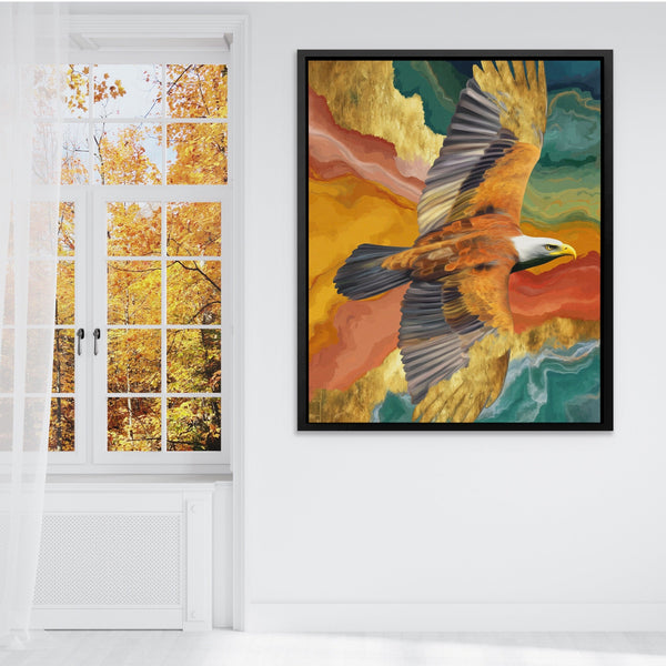 Bald Eagle Color Field in a room