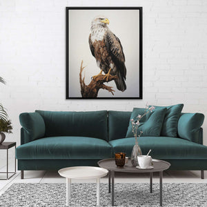 Bald Eagle Drawing - Large Canvas Print
