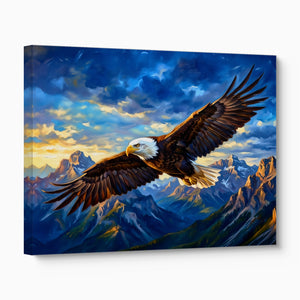 Bald Eagle Soaring โ bald eagle soaring angled flush print