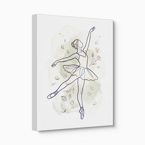 Ballerina Golden Dance โ ballerina golden dance angled flush print