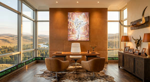 Ballerina Golden Stage — ballerina golden stage office with desk and chairs 1port flush print