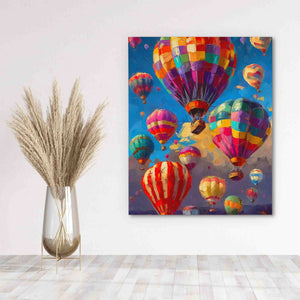 Balloon Filled Sky - Colorful Wall Art