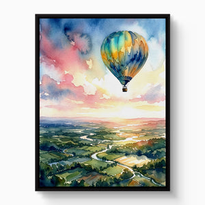 Balloon Valley Drift โ balloon valley drift white studio framed black