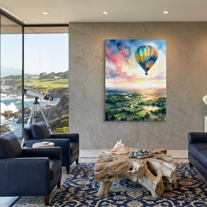 Balloon Valley Drift โ balloon valley drift sq coastal views 1port flush print