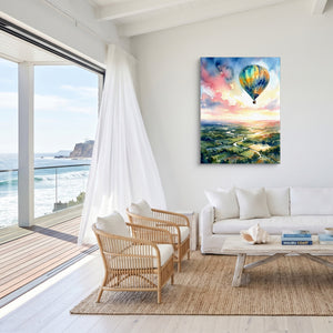Balloon Valley Drift โ balloon valley drift sq malibu beach 1port flush print