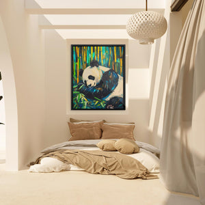 Bamboo Panda Bliss - Luxury Wall Art