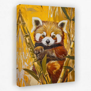 Bamboo Red Panda - Luxury Wall Art