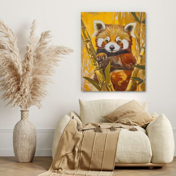 Bamboo Red Panda in a room