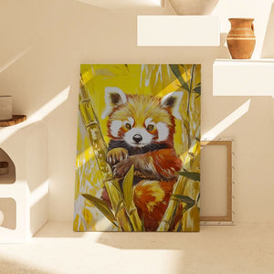 Bamboo Red Panda - Animals Art for Nursery