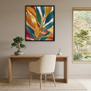 Bamboo Stalk Golden - Luxury Wall Art