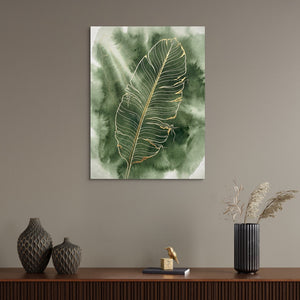 Banana Leaf Fine Outline - Luxury Wall Art