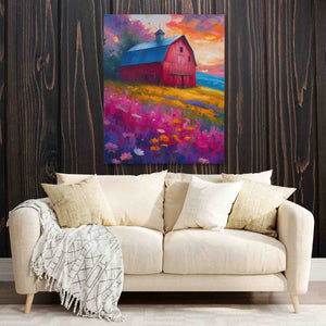 Barn House Meadow - Farm Art for Barn
