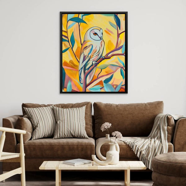 Barn Owl in a room