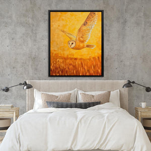 Barn Owl in Sunset Glow - Luxury Wall Art