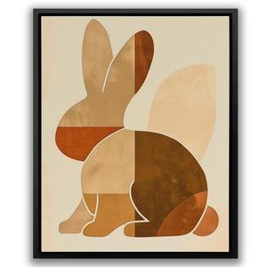 Basic Bunny - Beige Bunny Canvas Print