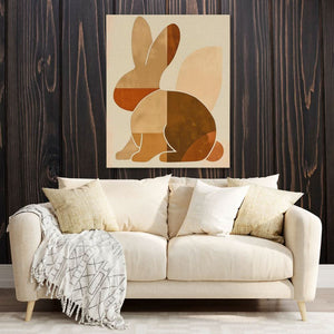 Basic Bunny - Large Abstract Canvas Print