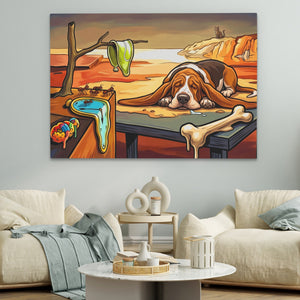 Basset Hound Melting - Luxury Wall Art