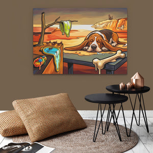 Basset Hound Melting — Basset Hound Melting brown wallroom 262