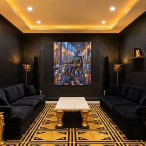 Bastet Egyptian Throne - Luxury Wall Art