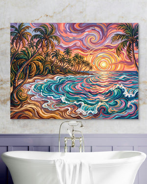 Beach Sunset Swirls — beach sunset swirls psd marble purple bath 1land flush print