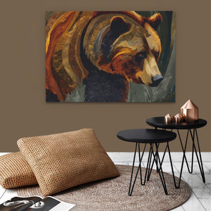 Bear Amber Expressionist - Luxury Wall Art