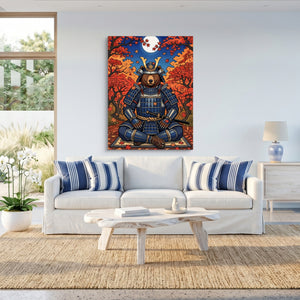 Bear Autumn Samurai โ bear autumn samurai sq beach house 1port flush print