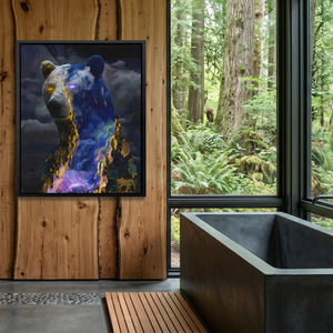 Bear Nebula Burst — Bear Nebula Burst Outdoor Bathroom Log Port 162