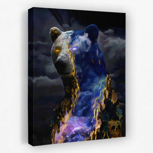 Bear Nebula Burst — Bear Nebula Burst Portrait Side View Mirror 196