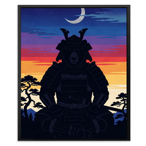 Bear Samurai Sunset - Luxury Wall Art