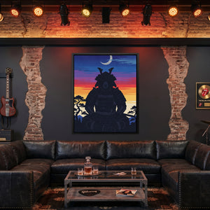 Bear Samurai Sunset - Luxury Wall Art