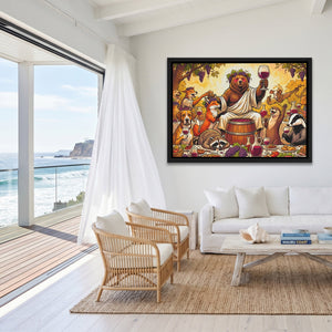 Bear Wine Toast - Luxury Wall Art
