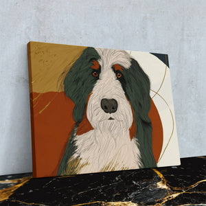 Bearded Collie Warmth - Luxury Wall Art