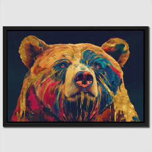 Bears Autumn Fire - Luxury Wall Art