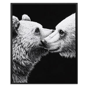 Bears Monochrome Embrace — Bears Monochrome Embrace Front Facing Portrait2 75