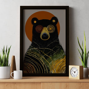 Bear's Spiral Trance - Luxury Wall Art