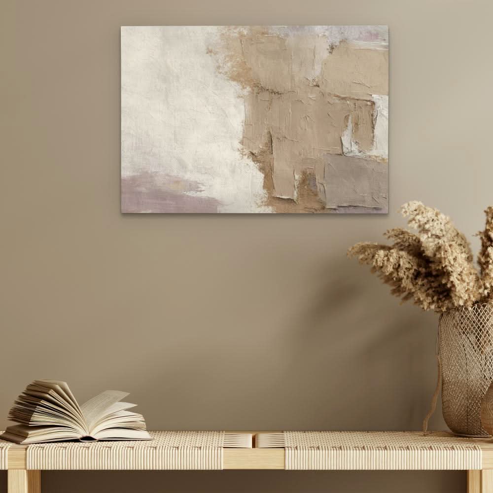 Beige Abstract - Large Abstract Canvas Print