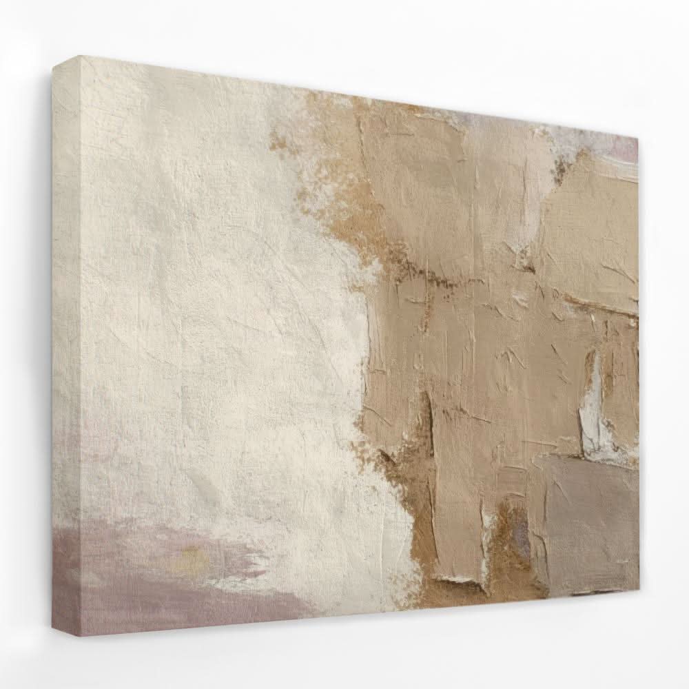Beige Abstract - Soft Tones Canvas Wall Art