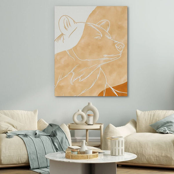 Beige Bear in a room