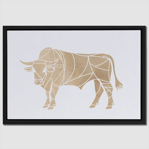 Beige Bull - Luxury Wall Art