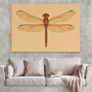 Beige Dragonfly - Luxury Wall Art