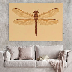 Beige Dragonfly - Luxury Wall Art