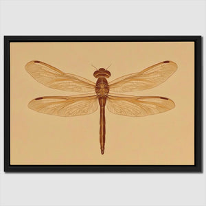 Beige Dragonfly - Luxury Wall Art